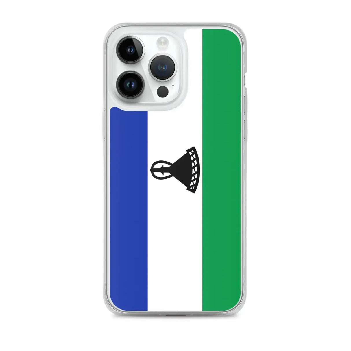 Coque iphone drapeau lesotho souple antichoc transparente
