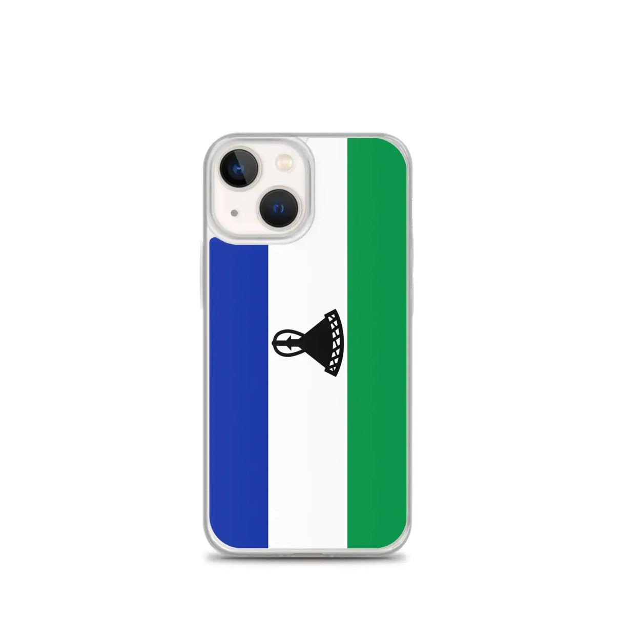 Coque iphone drapeau lesotho souple antichoc transparente