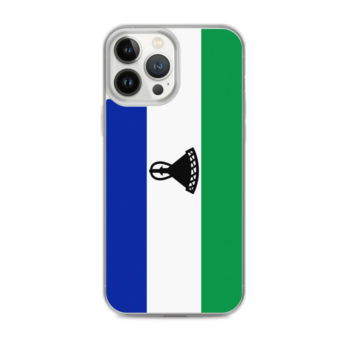 Coque iphone drapeau lesotho souple antichoc transparente