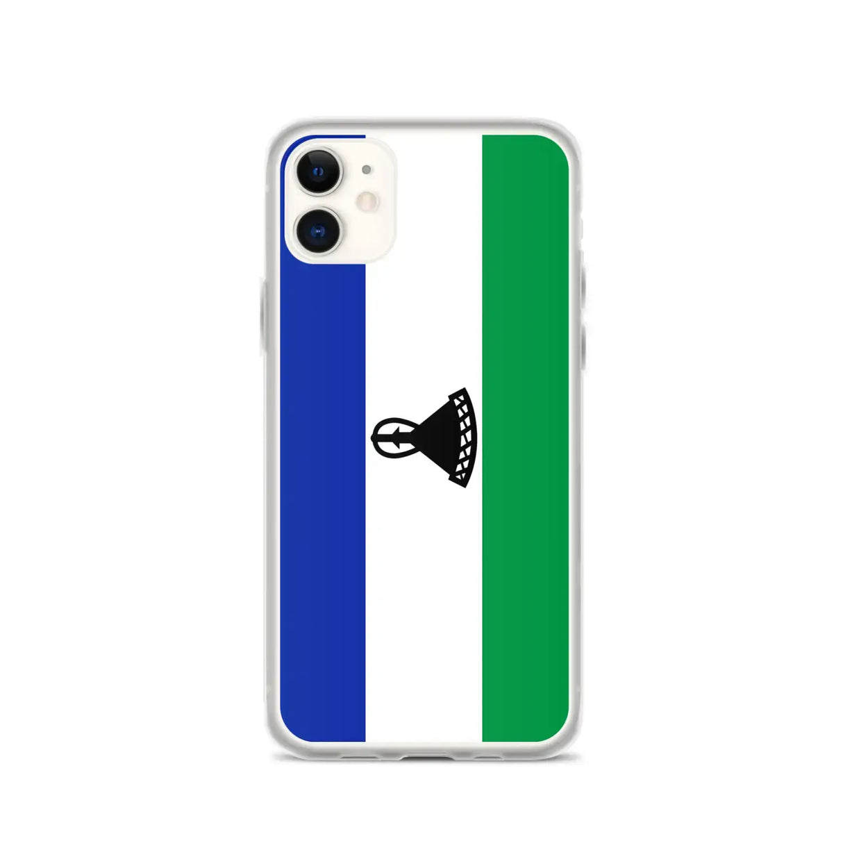 Coque iphone drapeau lesotho souple antichoc transparente