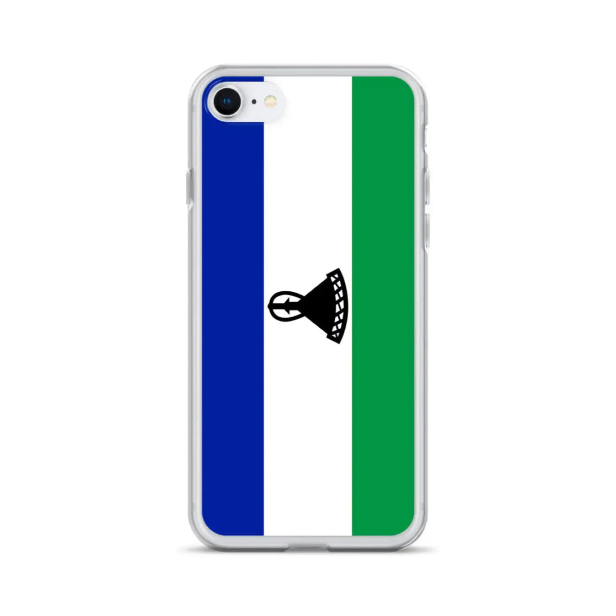 Coque iphone drapeau lesotho souple antichoc transparente