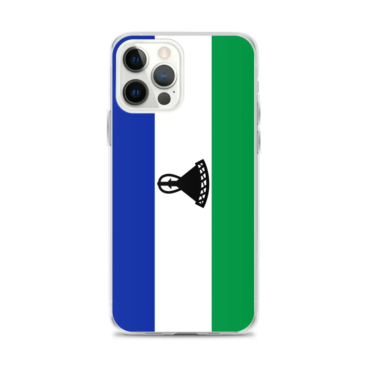 Coque iphone drapeau lesotho souple antichoc transparente
