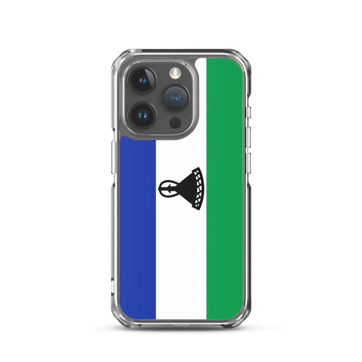 Coque iphone drapeau lesotho souple antichoc transparente