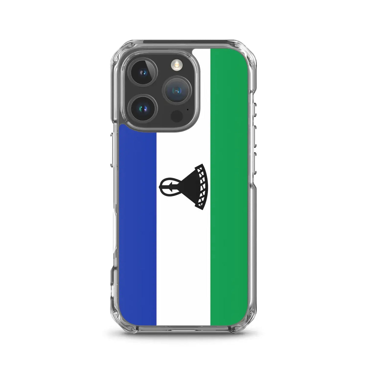 Coque iphone drapeau lesotho souple antichoc transparente