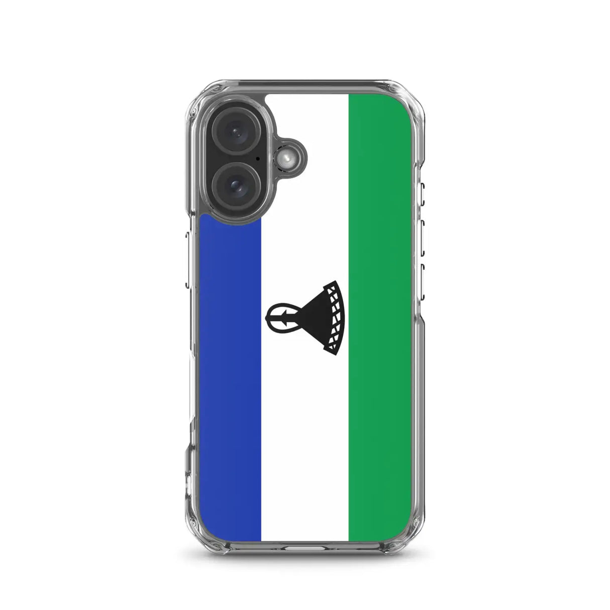 Coque iphone drapeau lesotho souple antichoc transparente