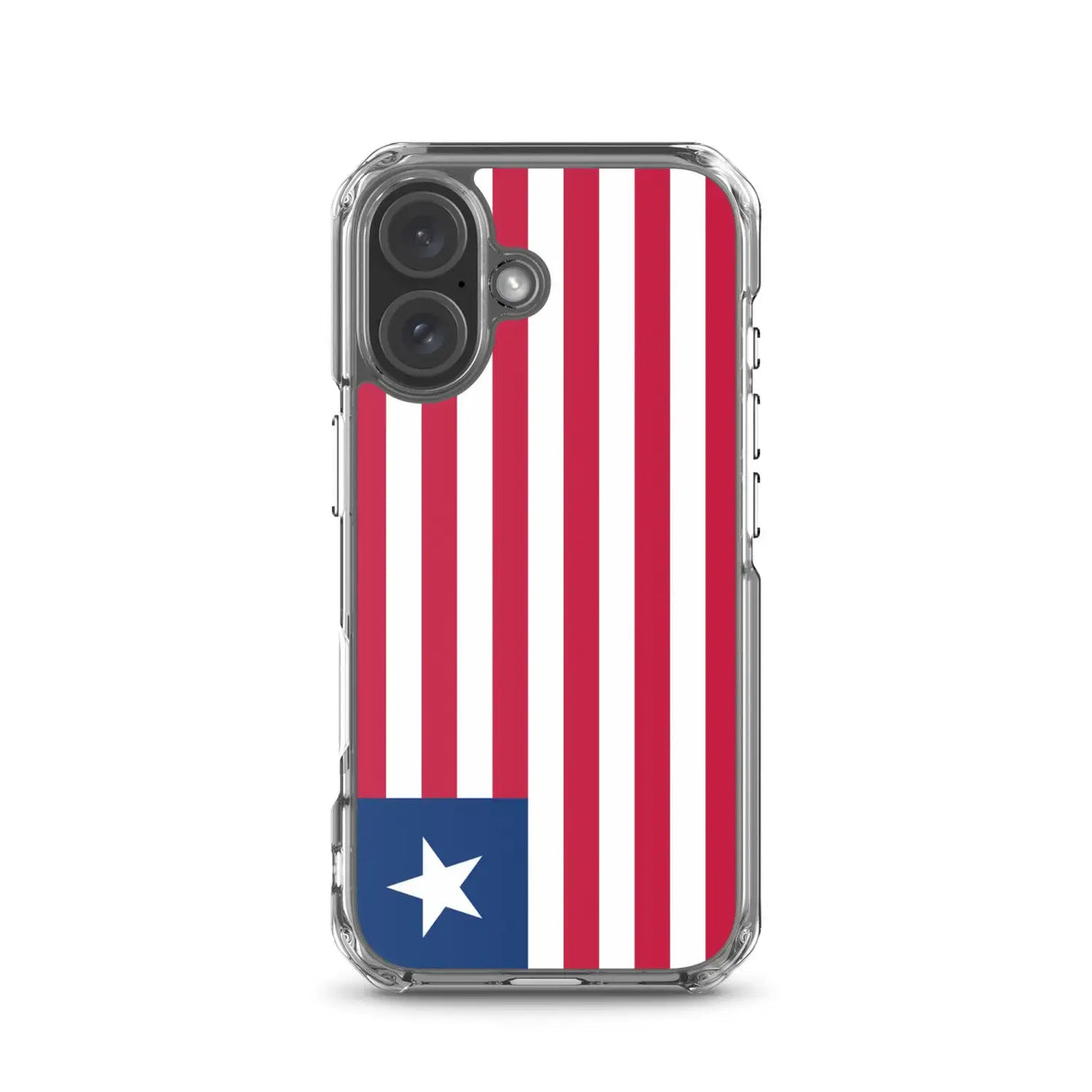 Coque iphone drapeau liberia souple antichoc transparente