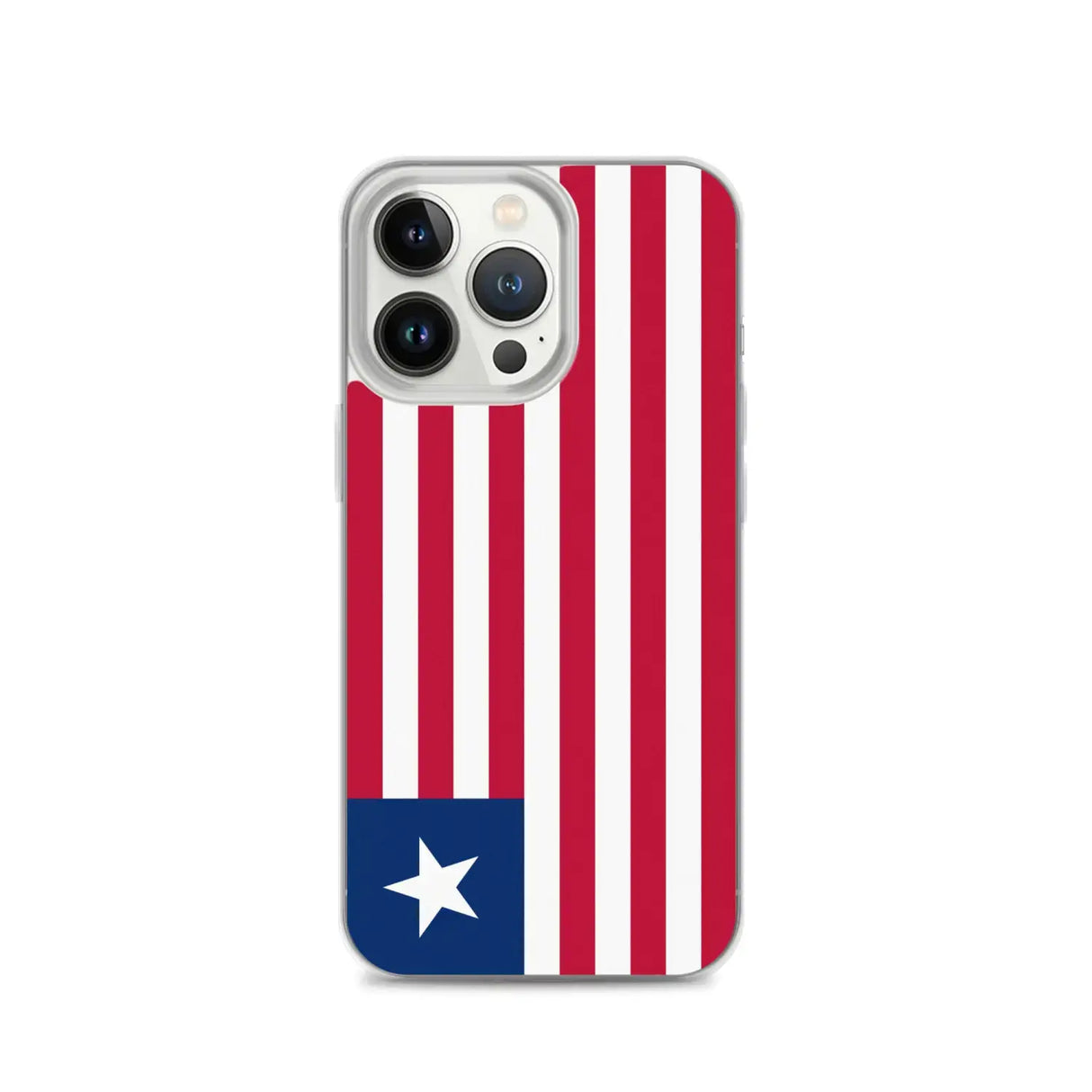 Coque iphone drapeau liberia souple antichoc transparente