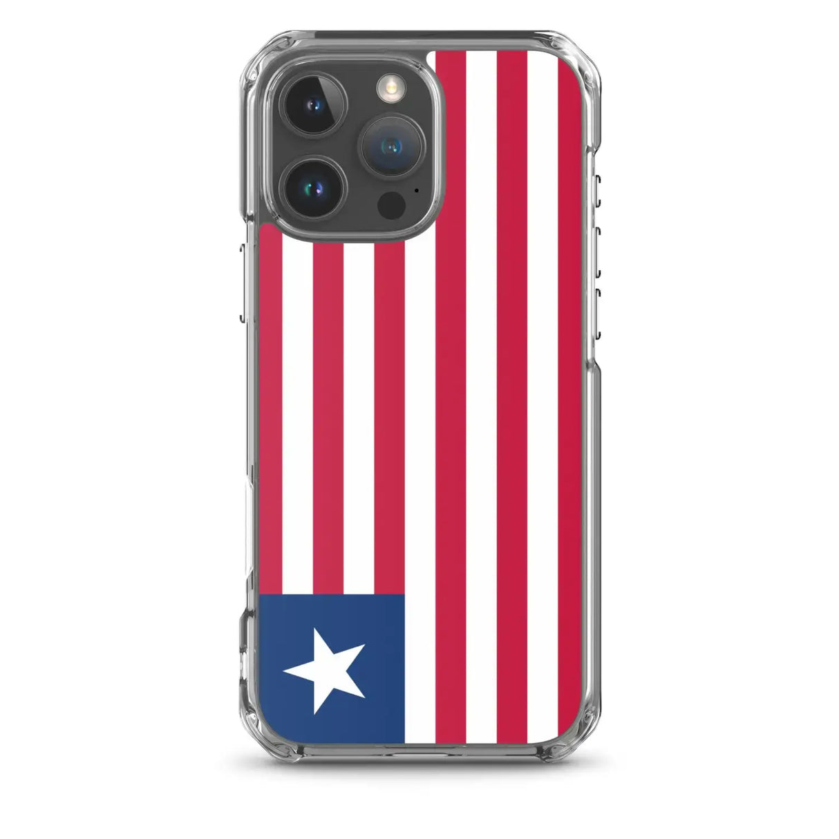 Coque iphone drapeau liberia souple antichoc transparente