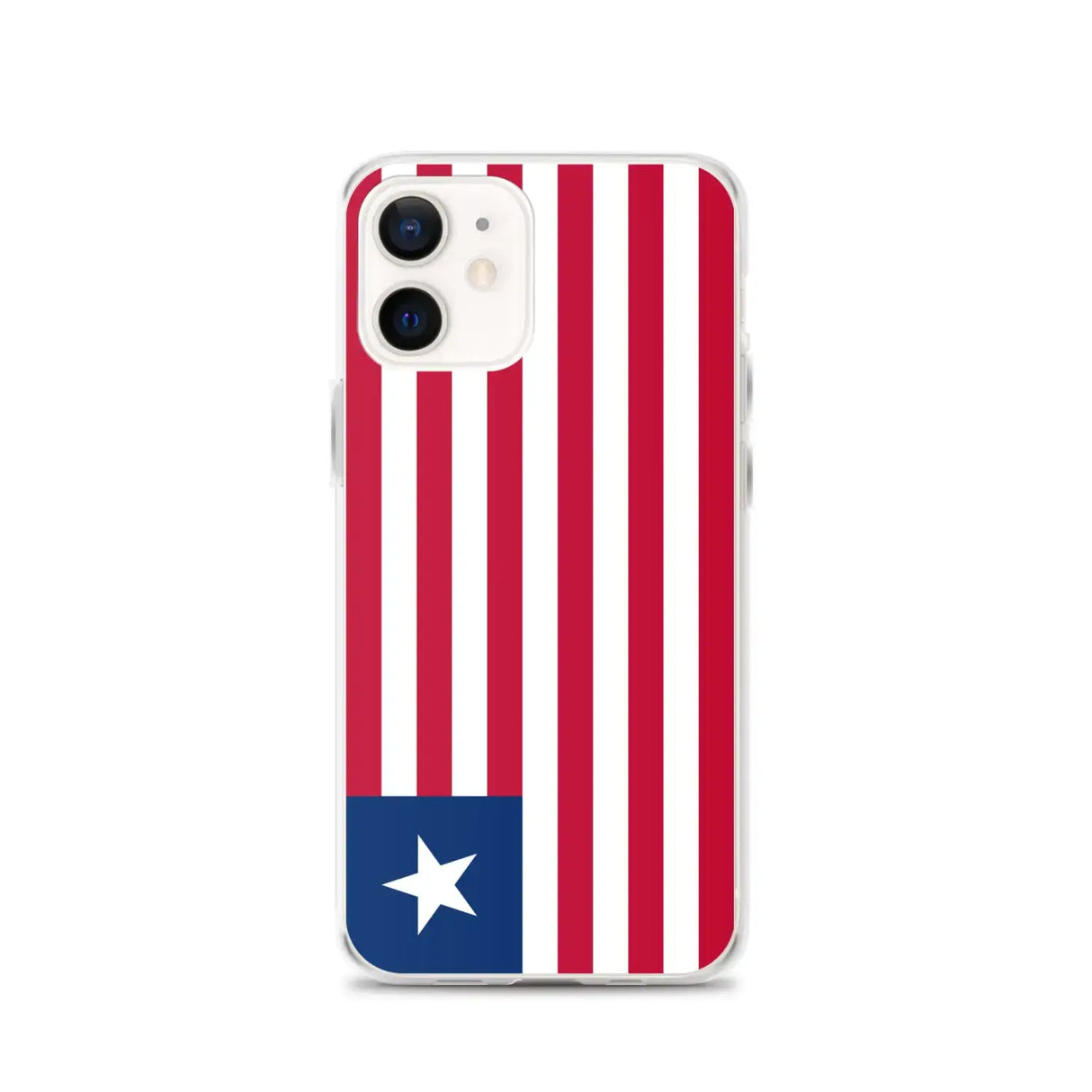 Coque iphone drapeau liberia souple antichoc transparente