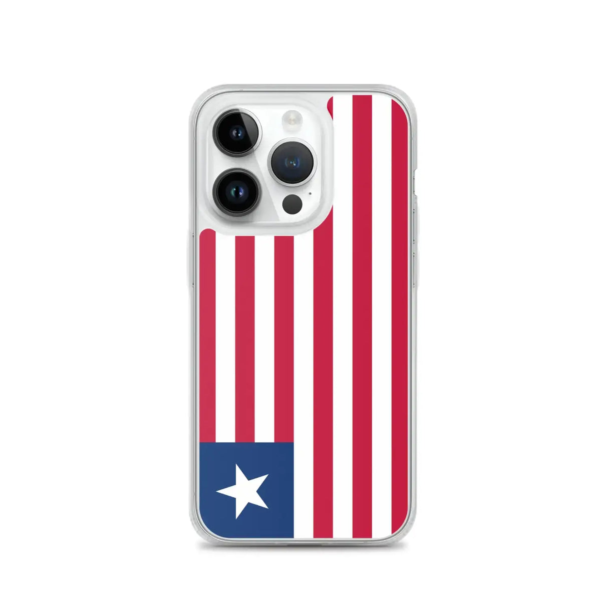 Coque iphone drapeau liberia souple antichoc transparente