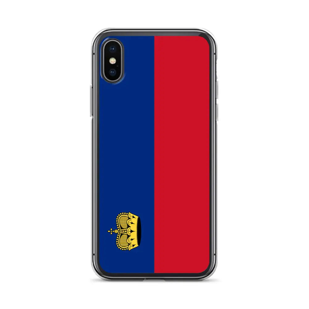 Coque iphone drapeau liechtenstein souple antichoc transparente