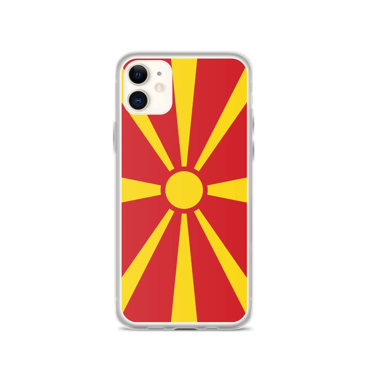 Coque iphone drapeau macédoine du nord souple antichoc