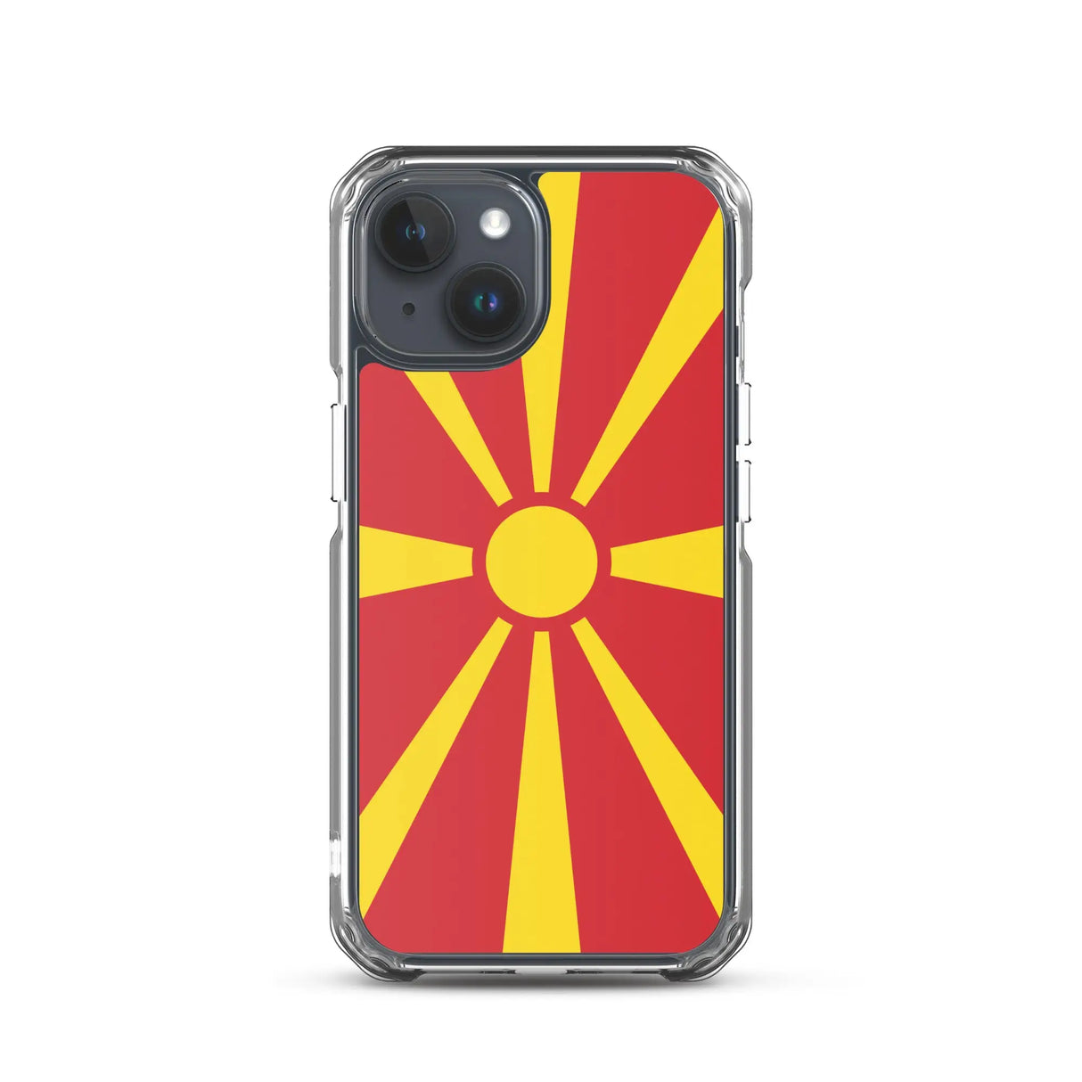 Coque iphone drapeau macédoine du nord souple antichoc