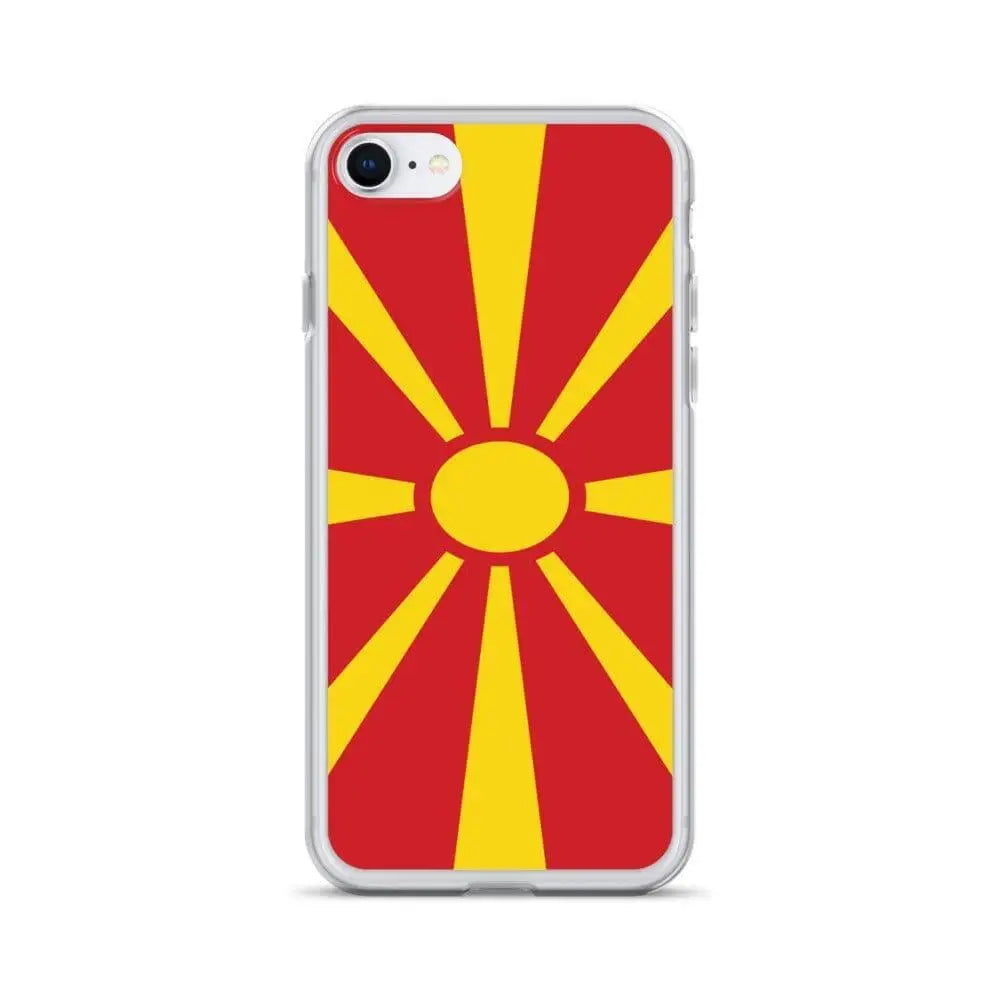 Coque iphone drapeau macédoine du nord souple antichoc