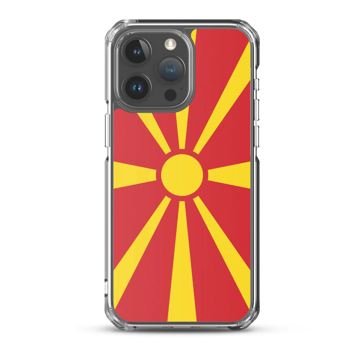 Coque iphone drapeau macédoine du nord souple antichoc