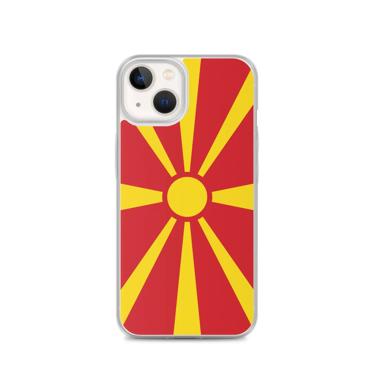 Coque iphone drapeau macédoine du nord souple antichoc