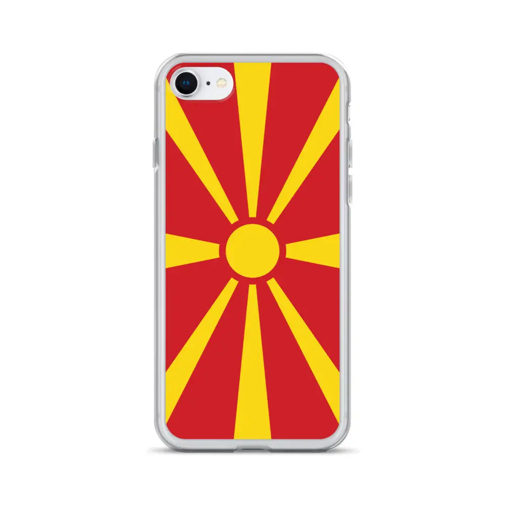 Coque iphone drapeau macédoine du nord souple antichoc