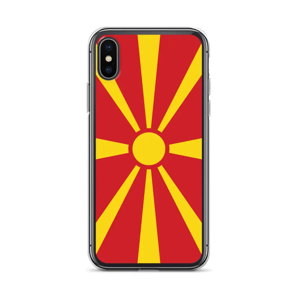 Coque iphone drapeau macédoine du nord souple antichoc