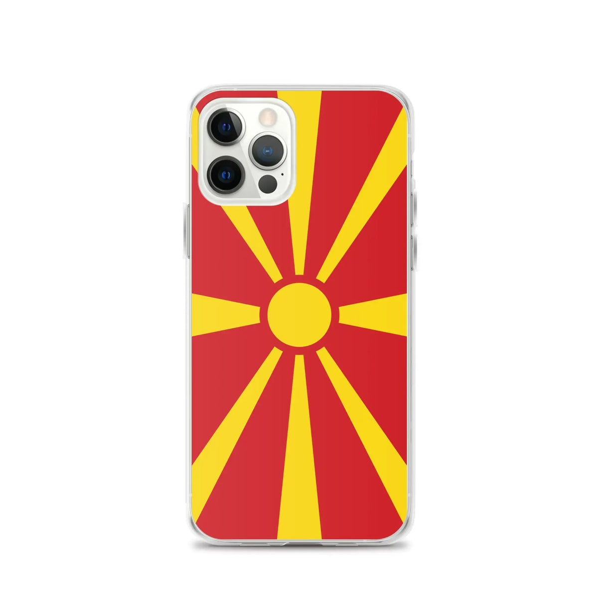 Coque iphone drapeau macédoine du nord souple antichoc