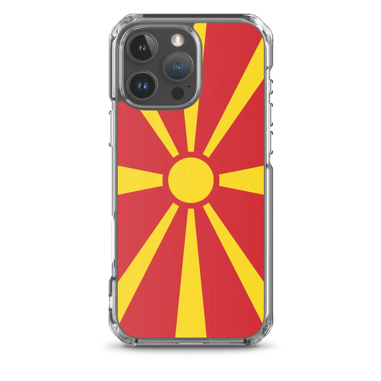 Coque iphone drapeau macédoine du nord souple antichoc