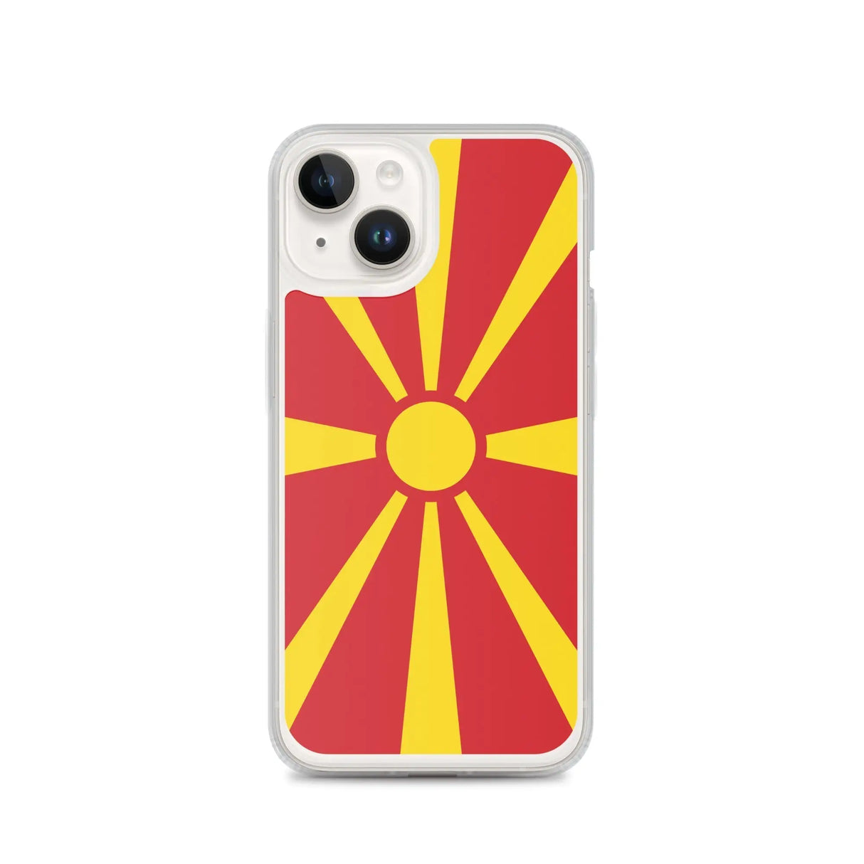 Coque iphone drapeau macédoine du nord souple antichoc