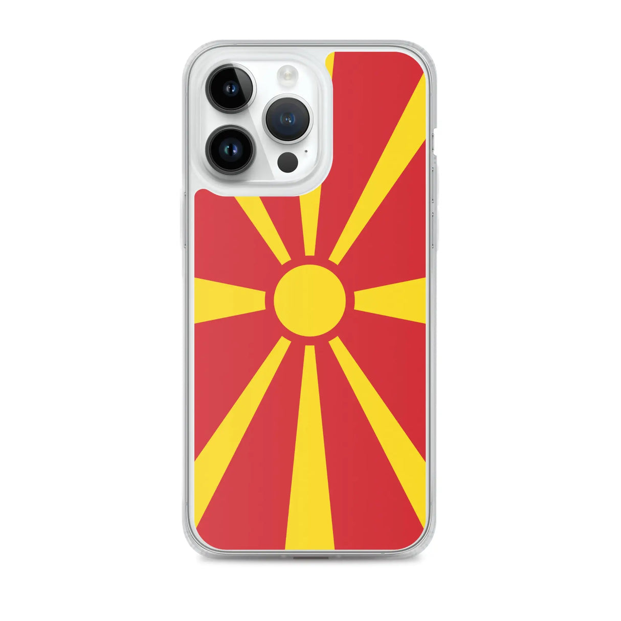 Coque iphone drapeau macédoine du nord souple antichoc
