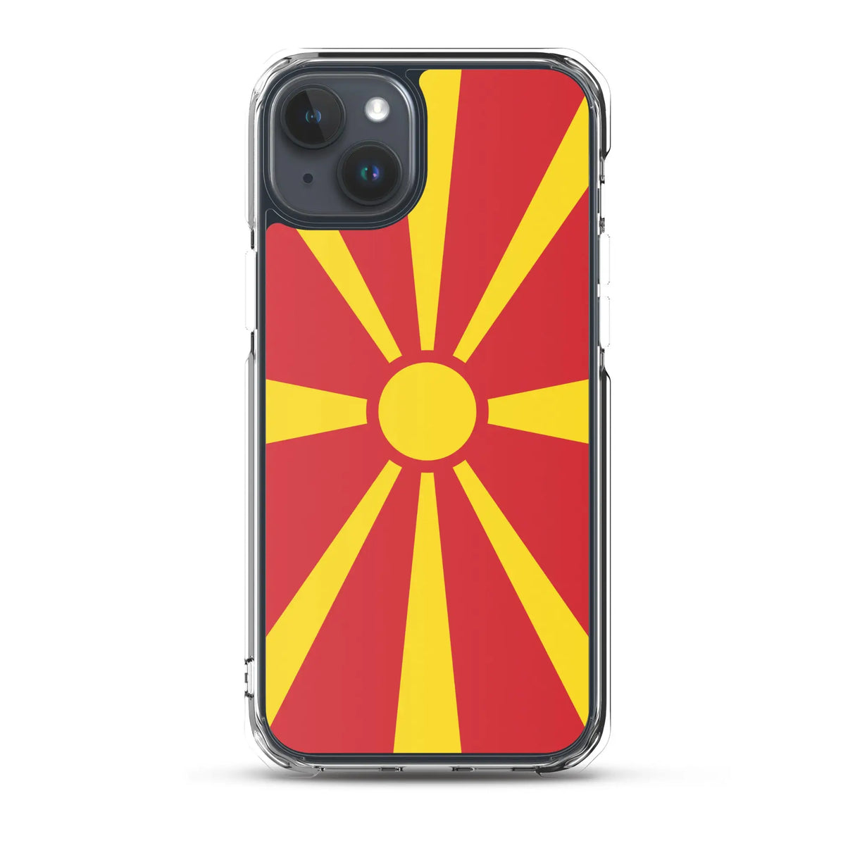 Coque iphone drapeau macédoine du nord souple antichoc