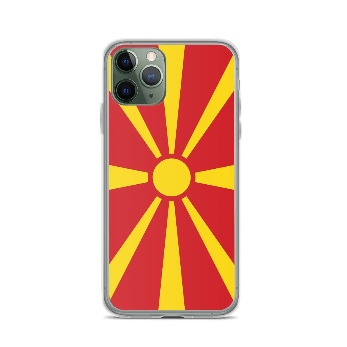 Coque iphone drapeau macédoine du nord souple antichoc