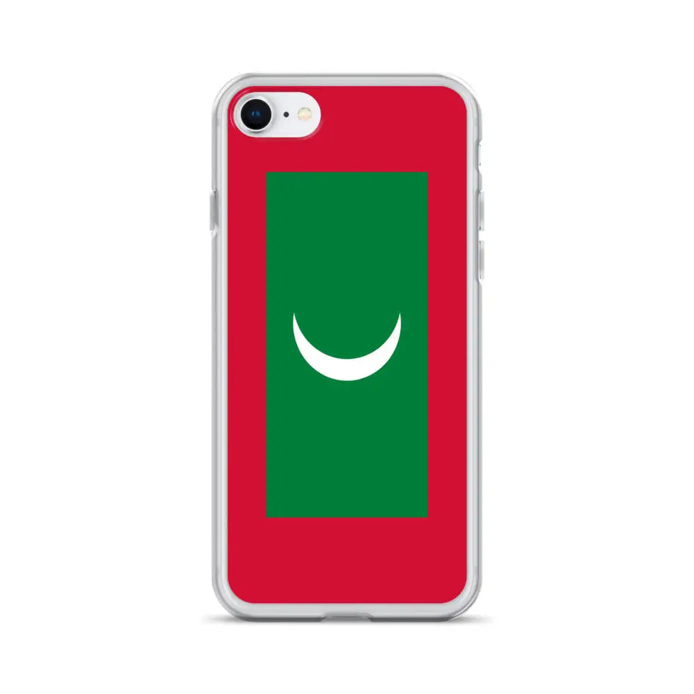 Coque iphone drapeau maldives souple et antichoc transparente