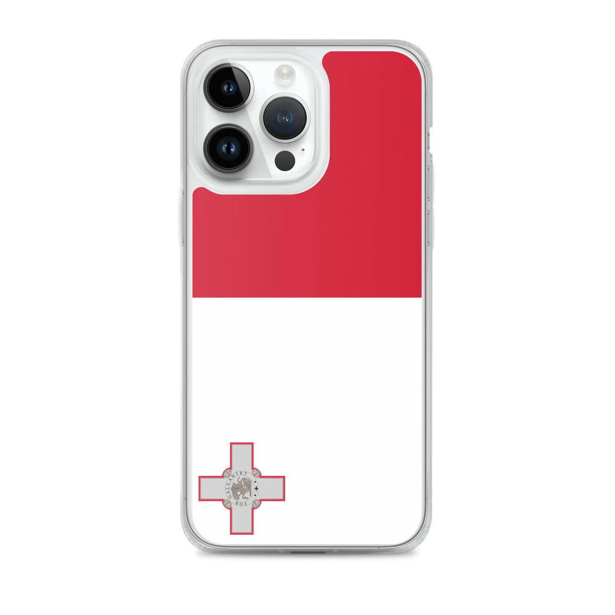 Coque iphone drapeau malte souple antichoc transparente