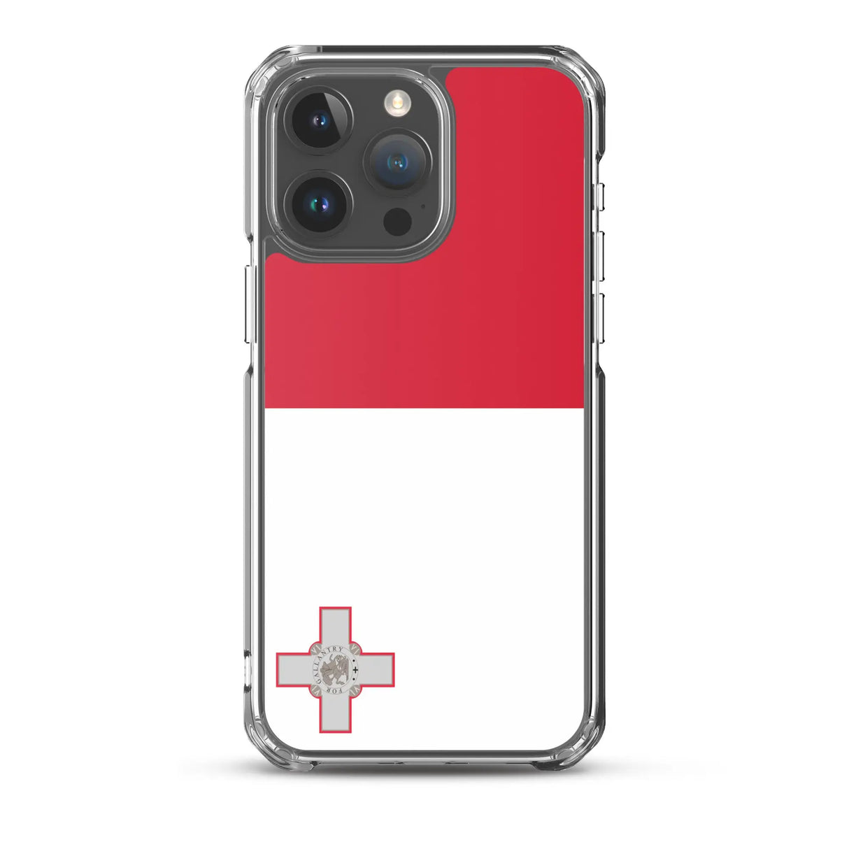 Coque iphone drapeau malte souple antichoc transparente