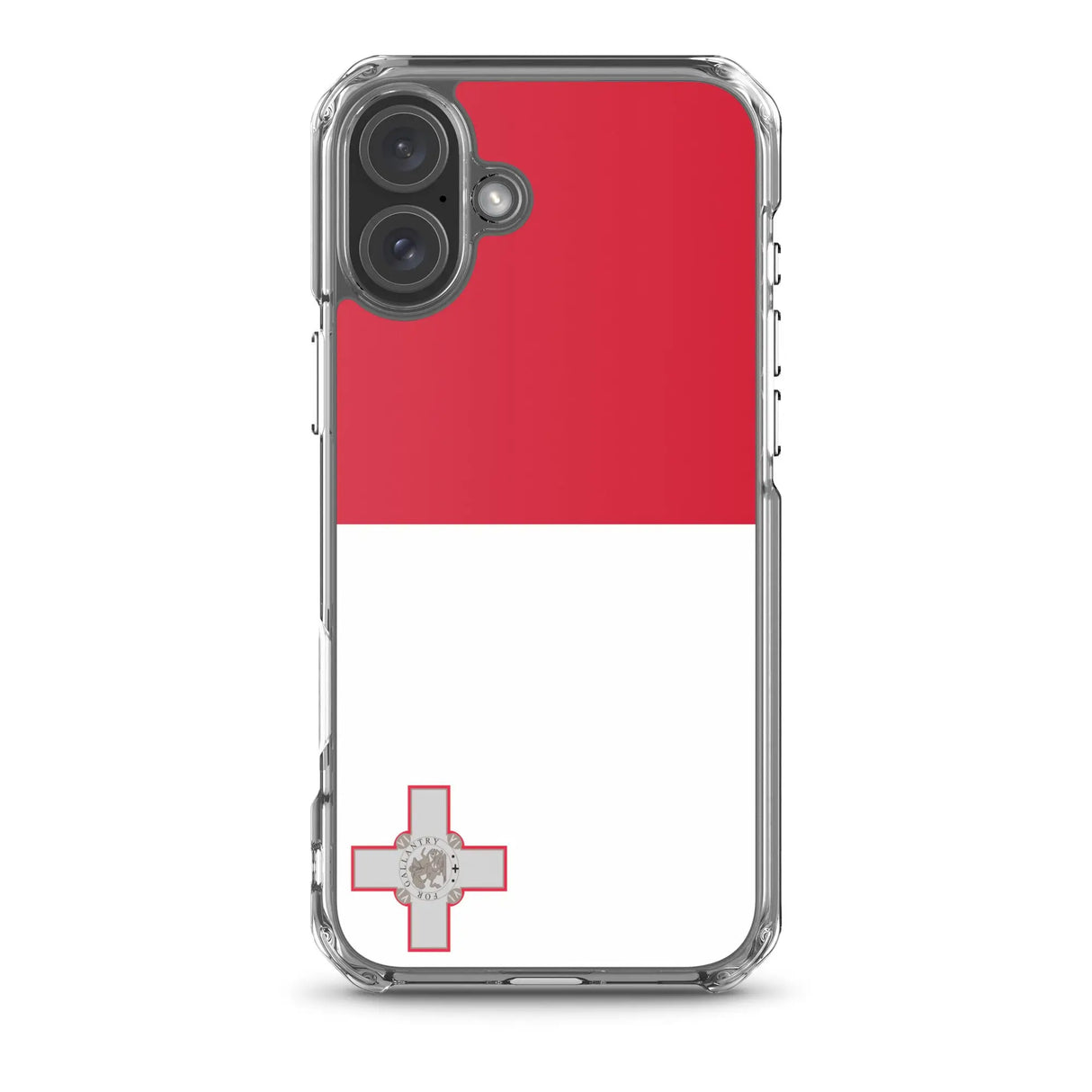 Coque iphone drapeau malte souple antichoc transparente