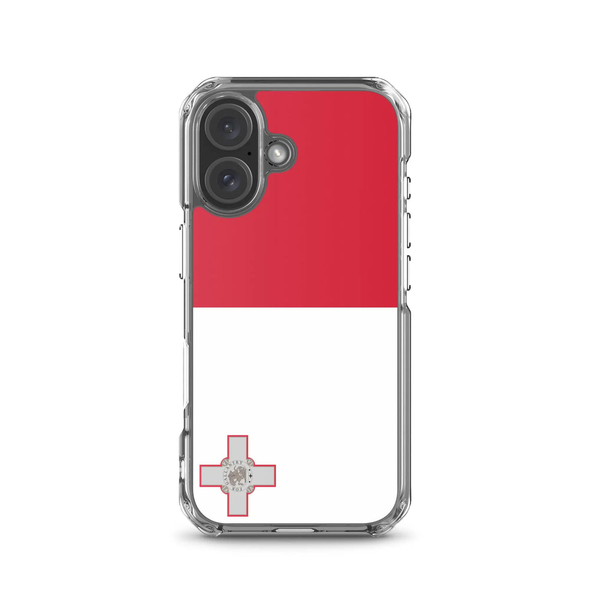 Coque iphone drapeau malte souple antichoc transparente