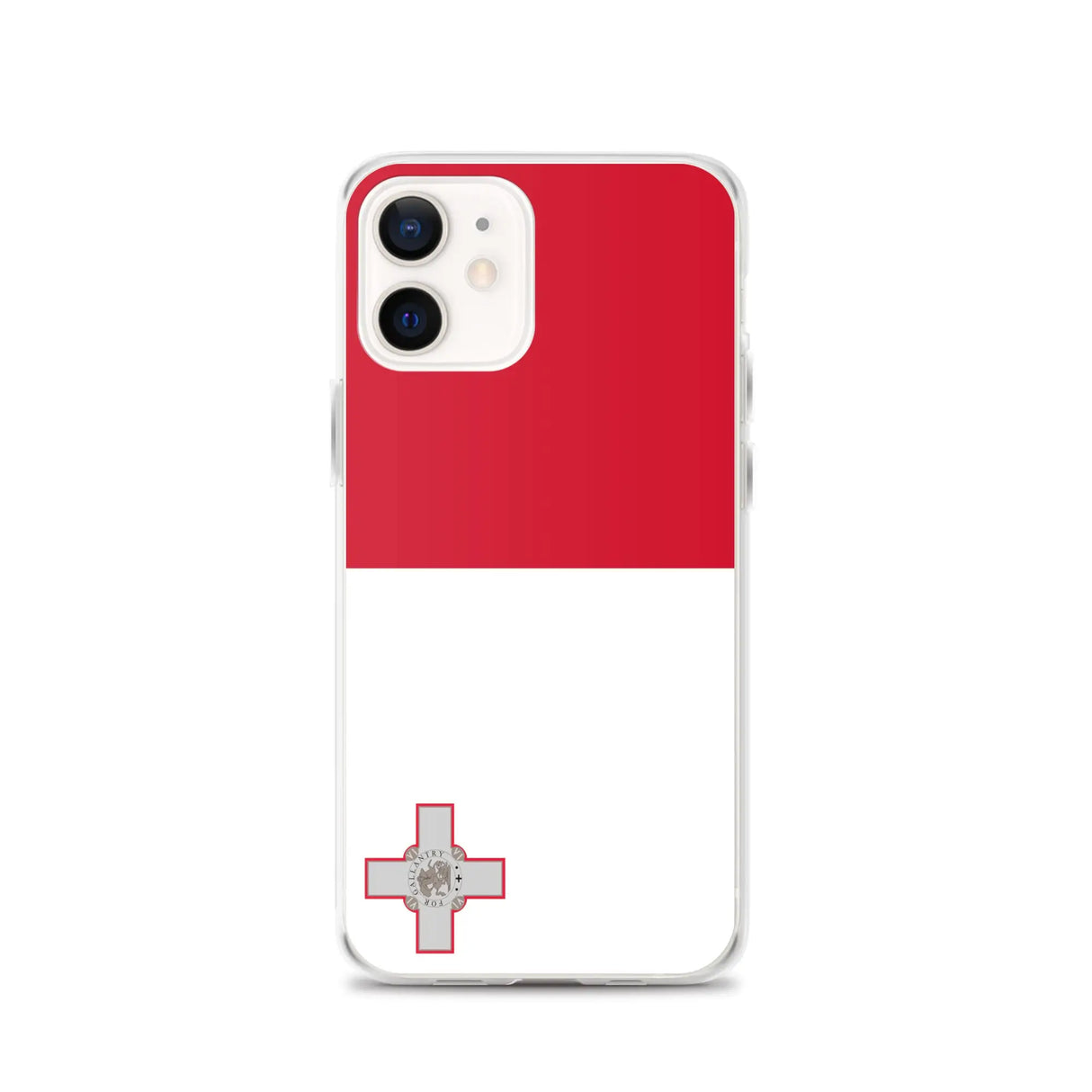 Coque iphone drapeau malte souple antichoc transparente