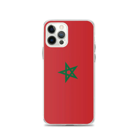 Coque iphone drapeau maroc souple antichoc transparente
