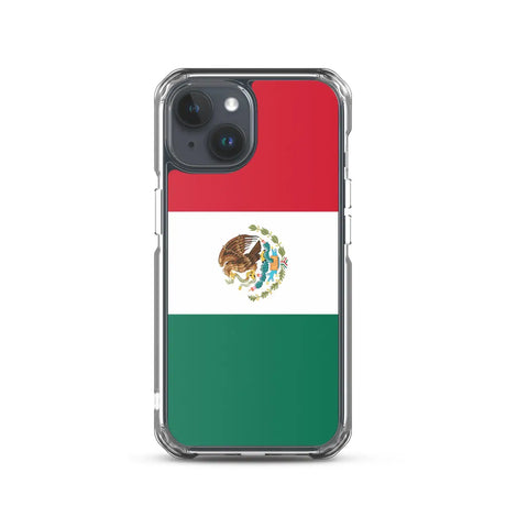 Coque iphone drapeau mexique souple antichoc transparente