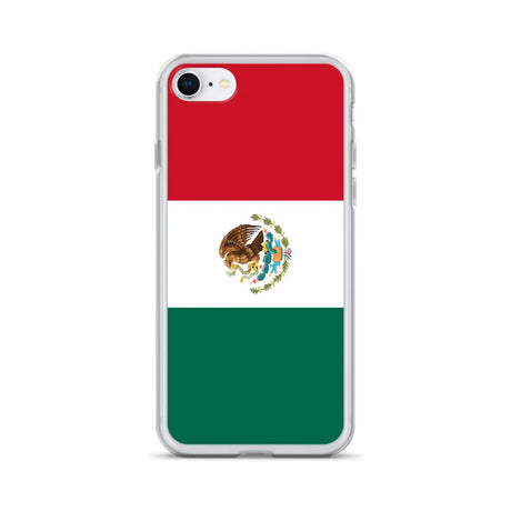 Coque iphone drapeau mexique souple antichoc transparente