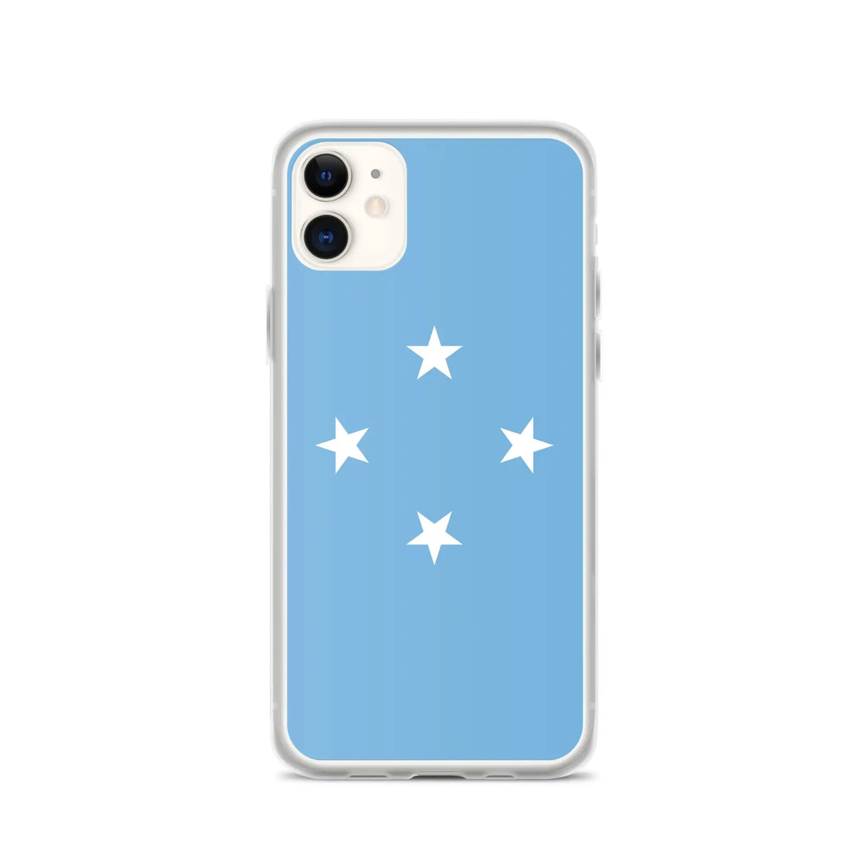 Coque iphone drapeau micronésie souple antichoc transparente