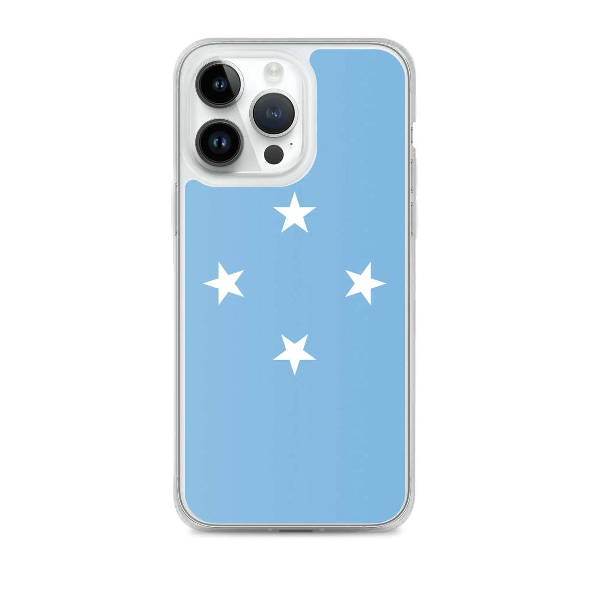 Coque iphone drapeau micronésie souple antichoc transparente