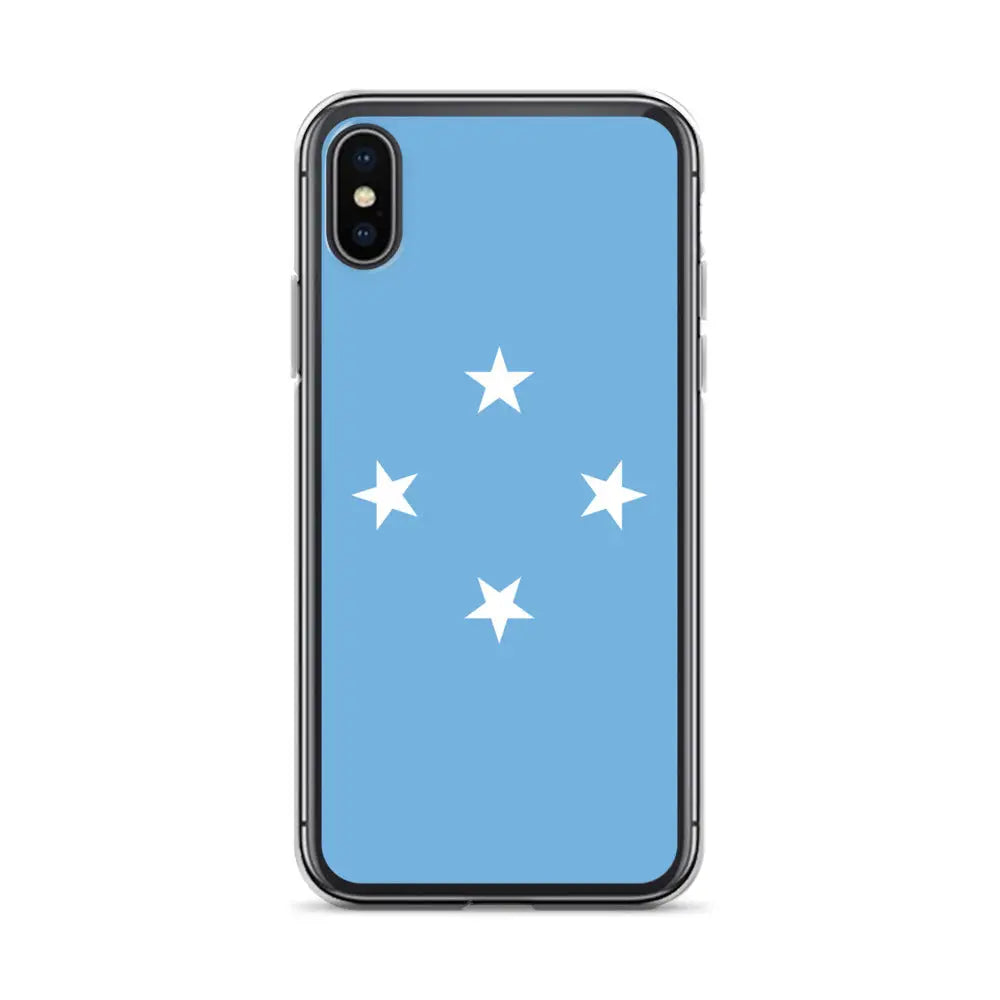 Coque iphone drapeau micronésie souple antichoc transparente