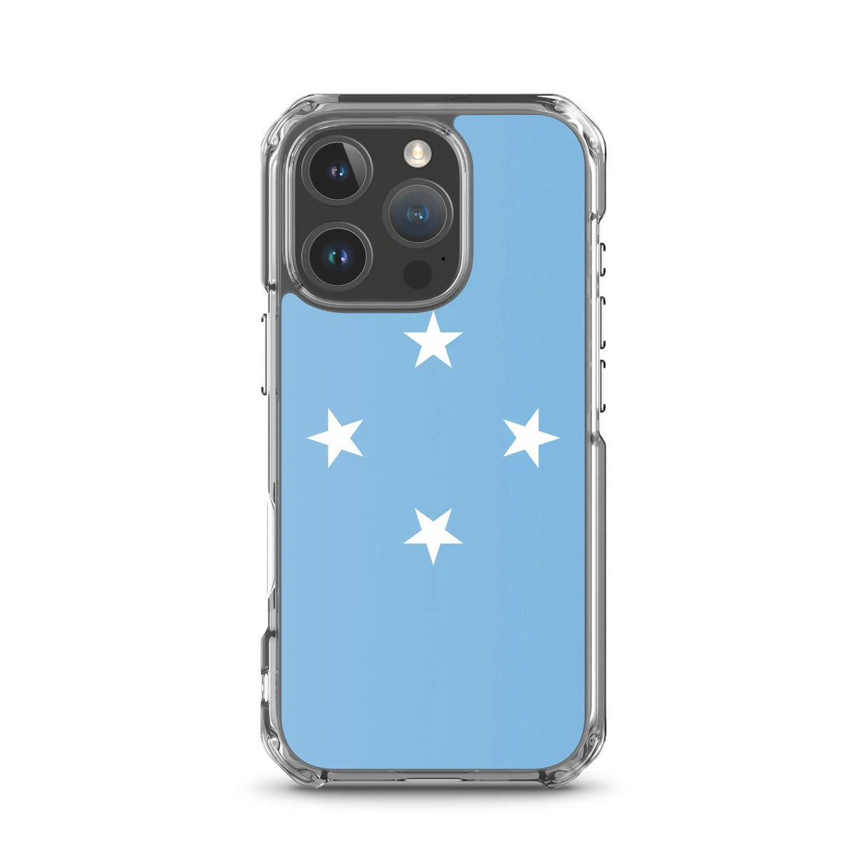 Coque iphone drapeau micronésie souple antichoc transparente