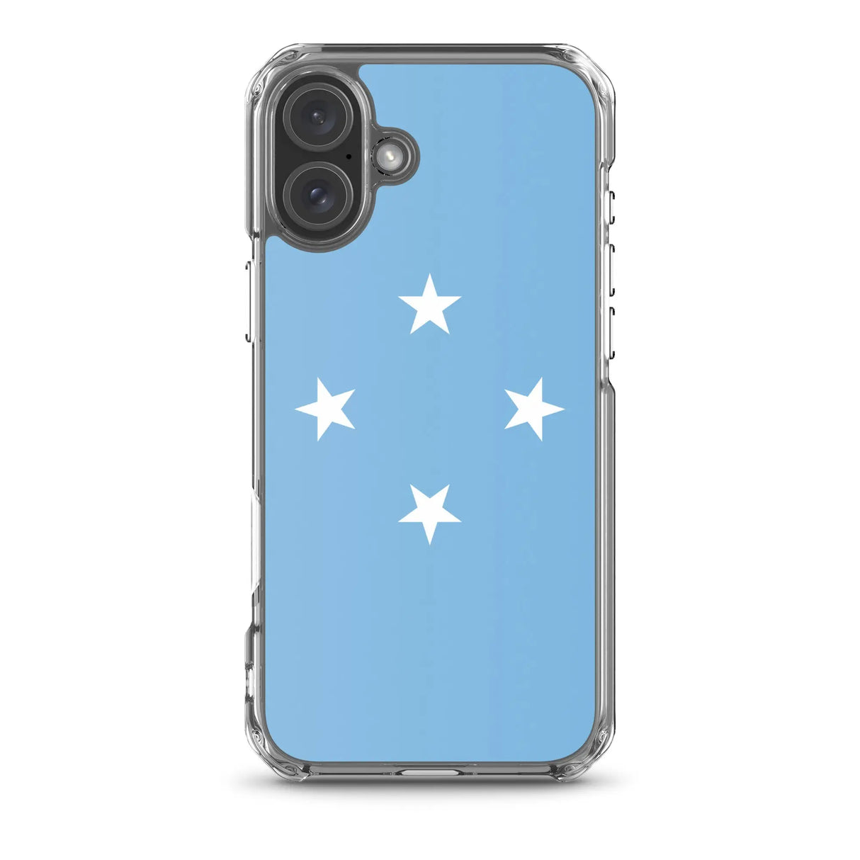 Coque iphone drapeau micronésie souple antichoc transparente