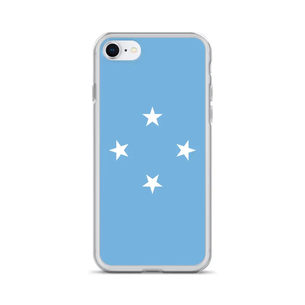 Coque iphone drapeau micronésie souple antichoc transparente