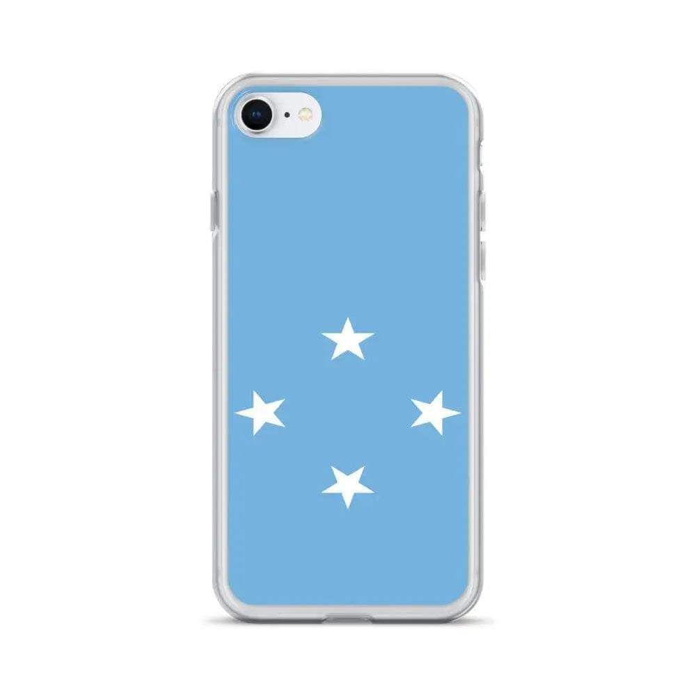 Coque iphone drapeau micronésie souple antichoc transparente
