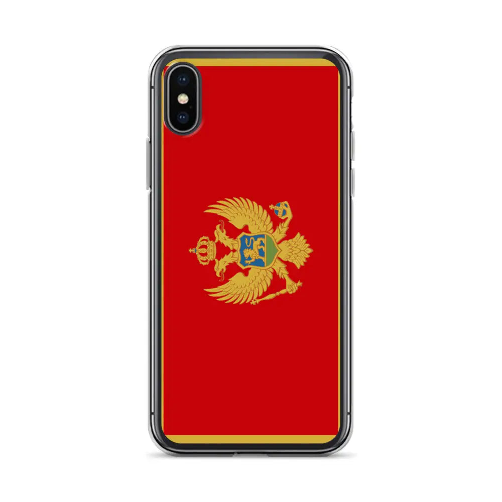Coque iphone drapeau monténégro souple antichoc transparente