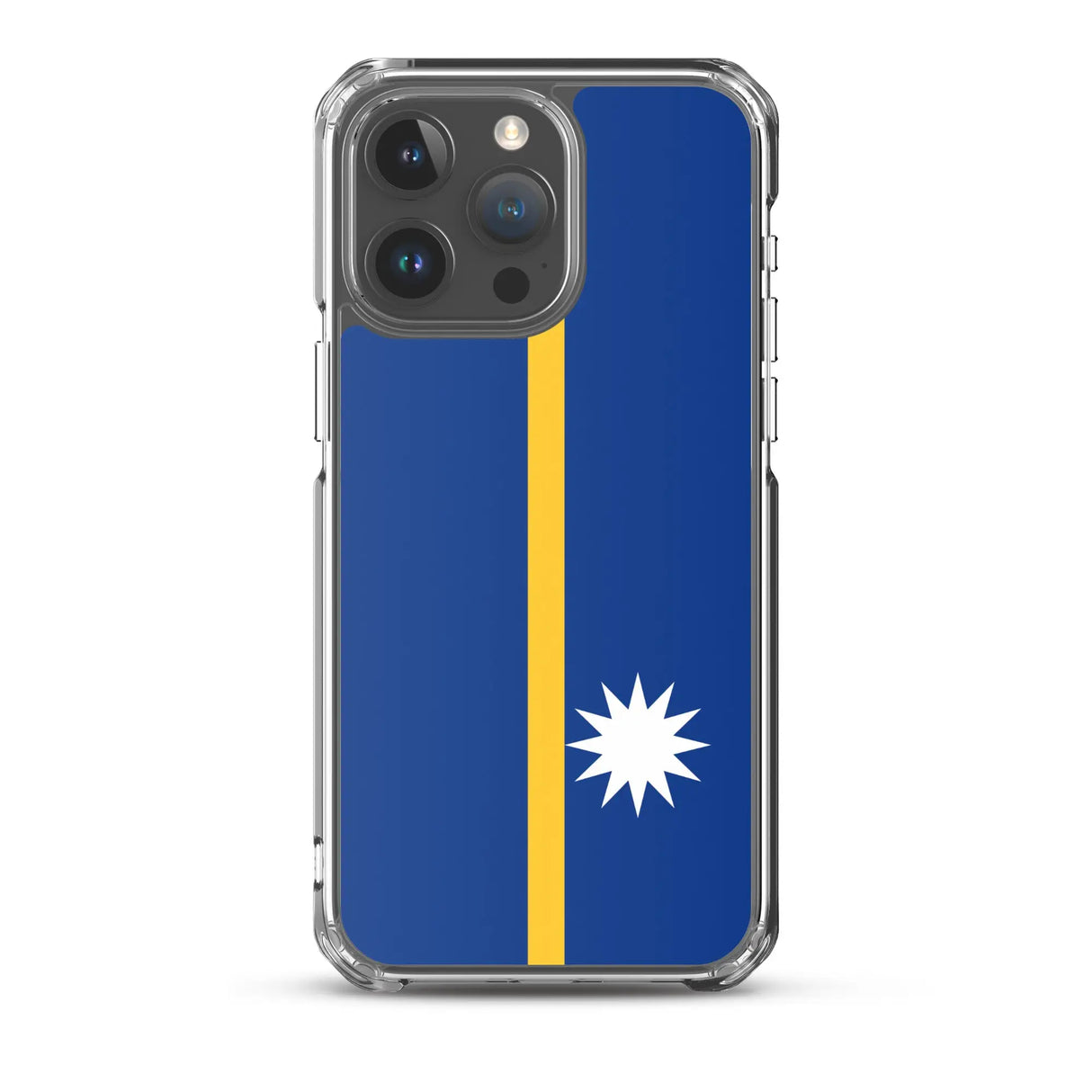 Coque iphone drapeau nauru souple antichoc transparente