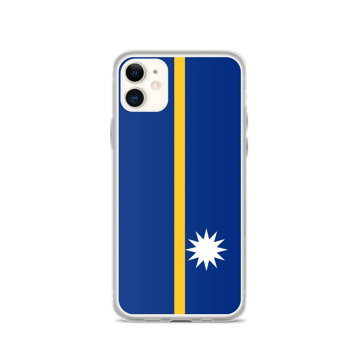 Coque iphone drapeau nauru souple antichoc transparente