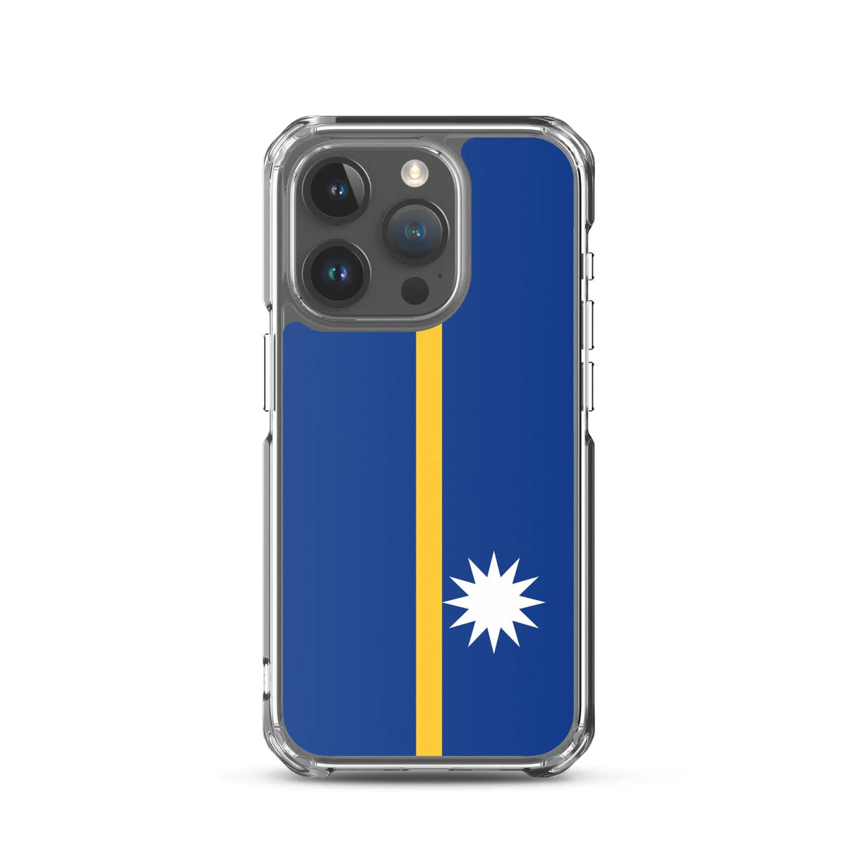 Coque iphone drapeau nauru souple antichoc transparente
