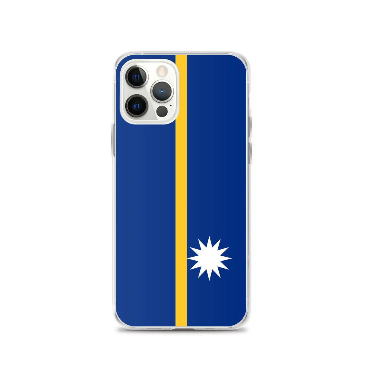Coque iphone drapeau nauru souple antichoc transparente