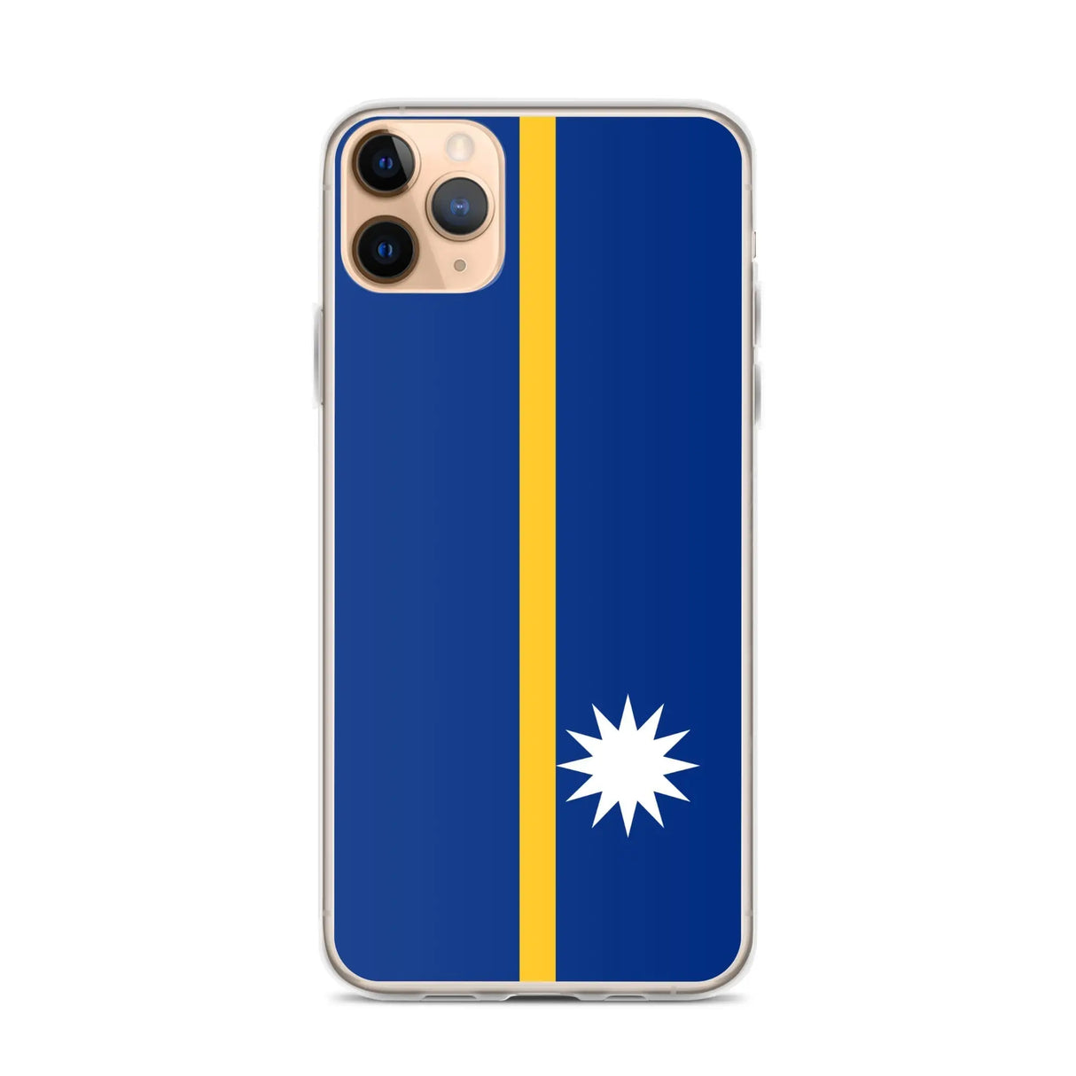 Coque iphone drapeau nauru souple antichoc transparente